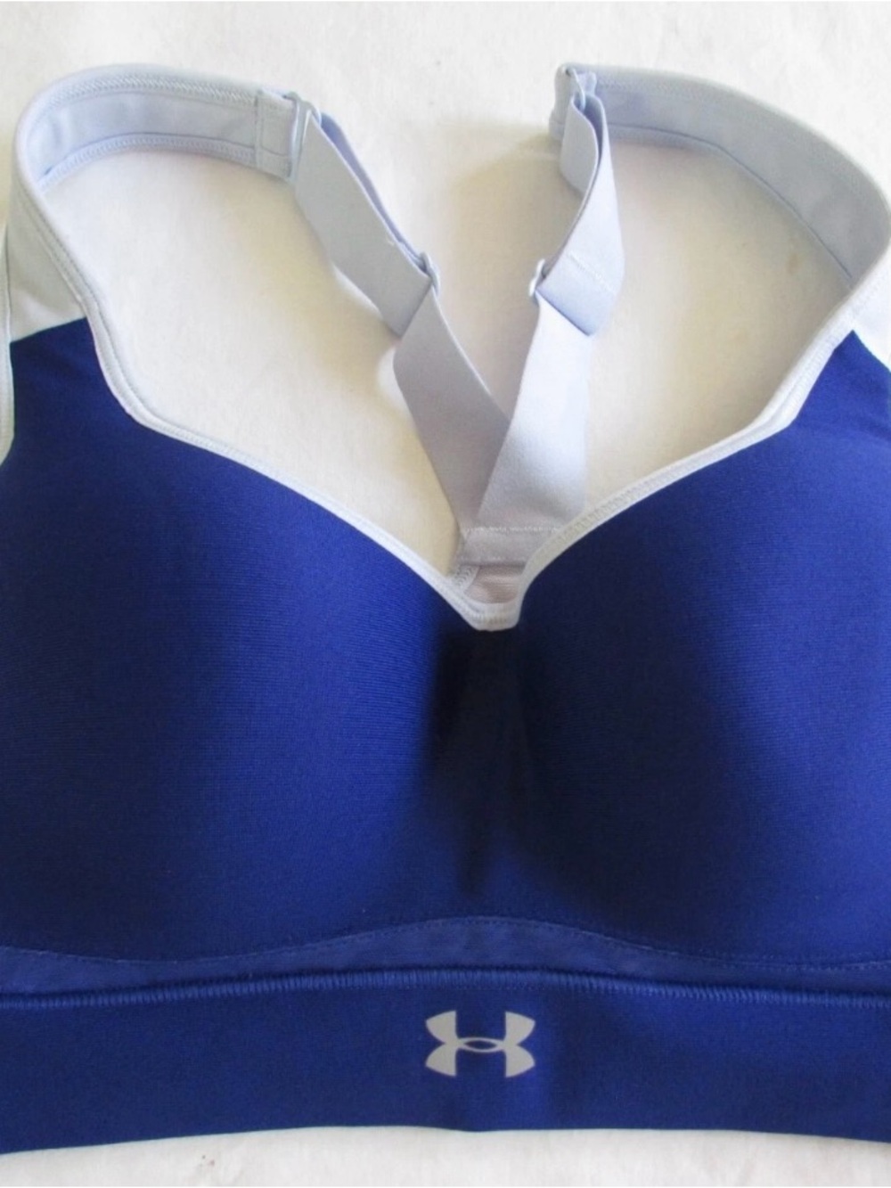 Under Armour Blue and Light Gray Women's Sports Bra
